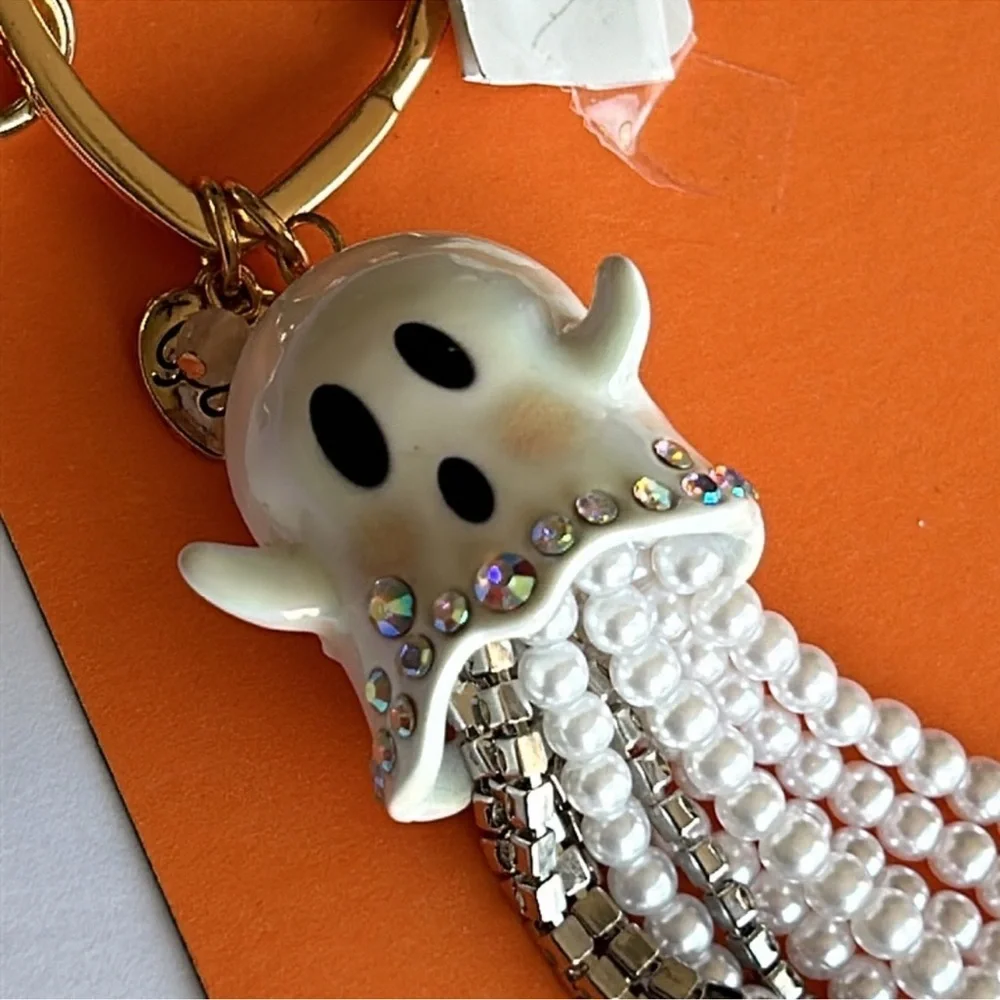 Betsey Johnson cute Halloween Ghost handbag charm key holder
